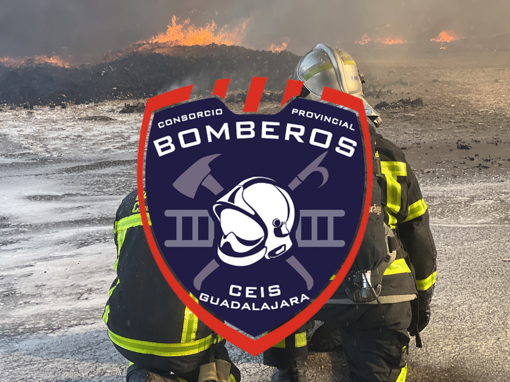 Bombero en uniforme
